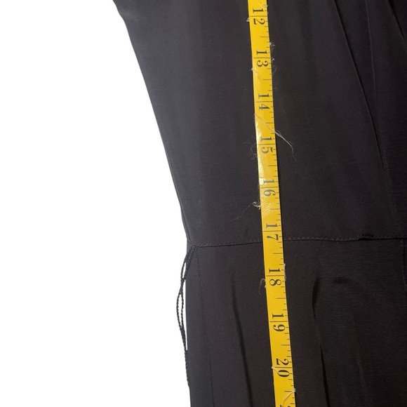 Vintage 80s Karen Alexander Black Victorian Gothic Maxi Dress 10 Embroidery Read - Picture 14 of 15